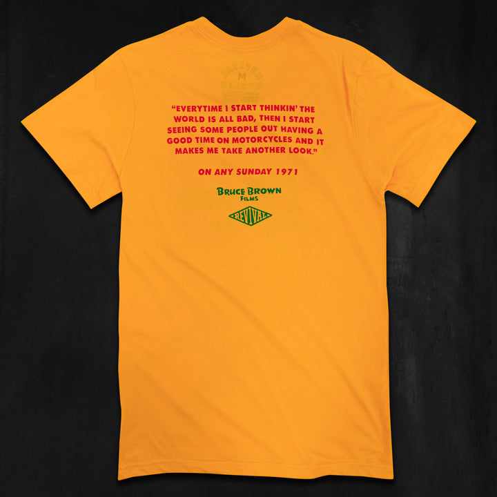 【CIVILIST】 Schulle Tee - Blazing Orange Revival X On Any Sunday Rally Dei Campion T-Shirt | Revival