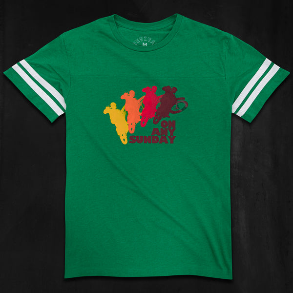 Revival X On Any Sunday Ringer T-Shirt - Green