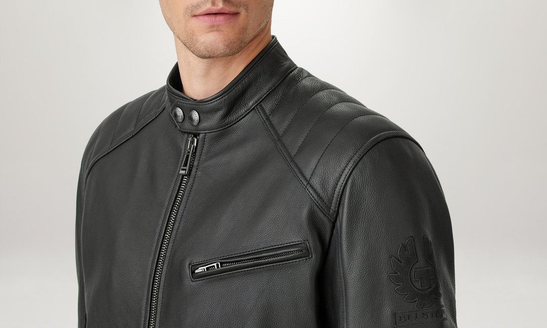 Belstaff Riser Leather Jacket Black Revival Cycles