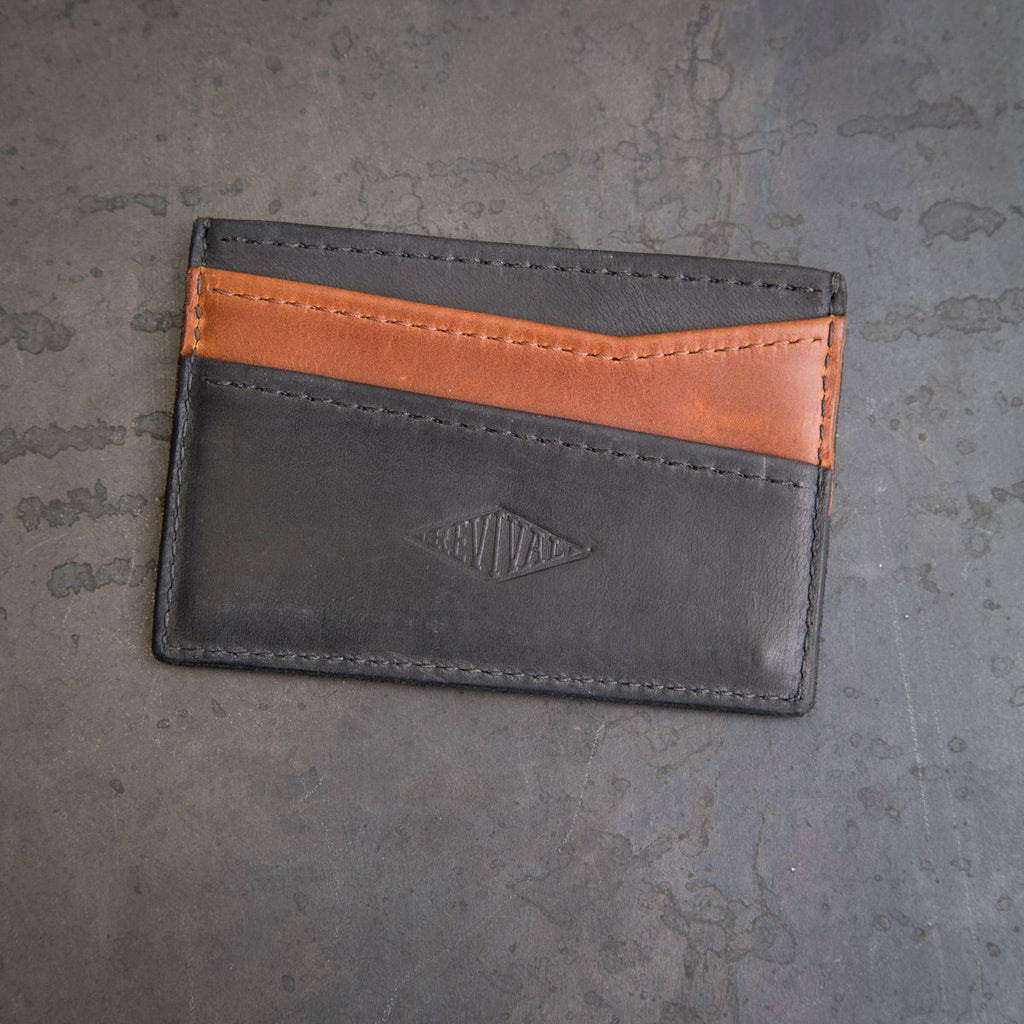☆COURONNE☆ Velo half wallet RHACX23215GRX Van Horn Wallet | Black Leather Card Holder | Revival Cycles