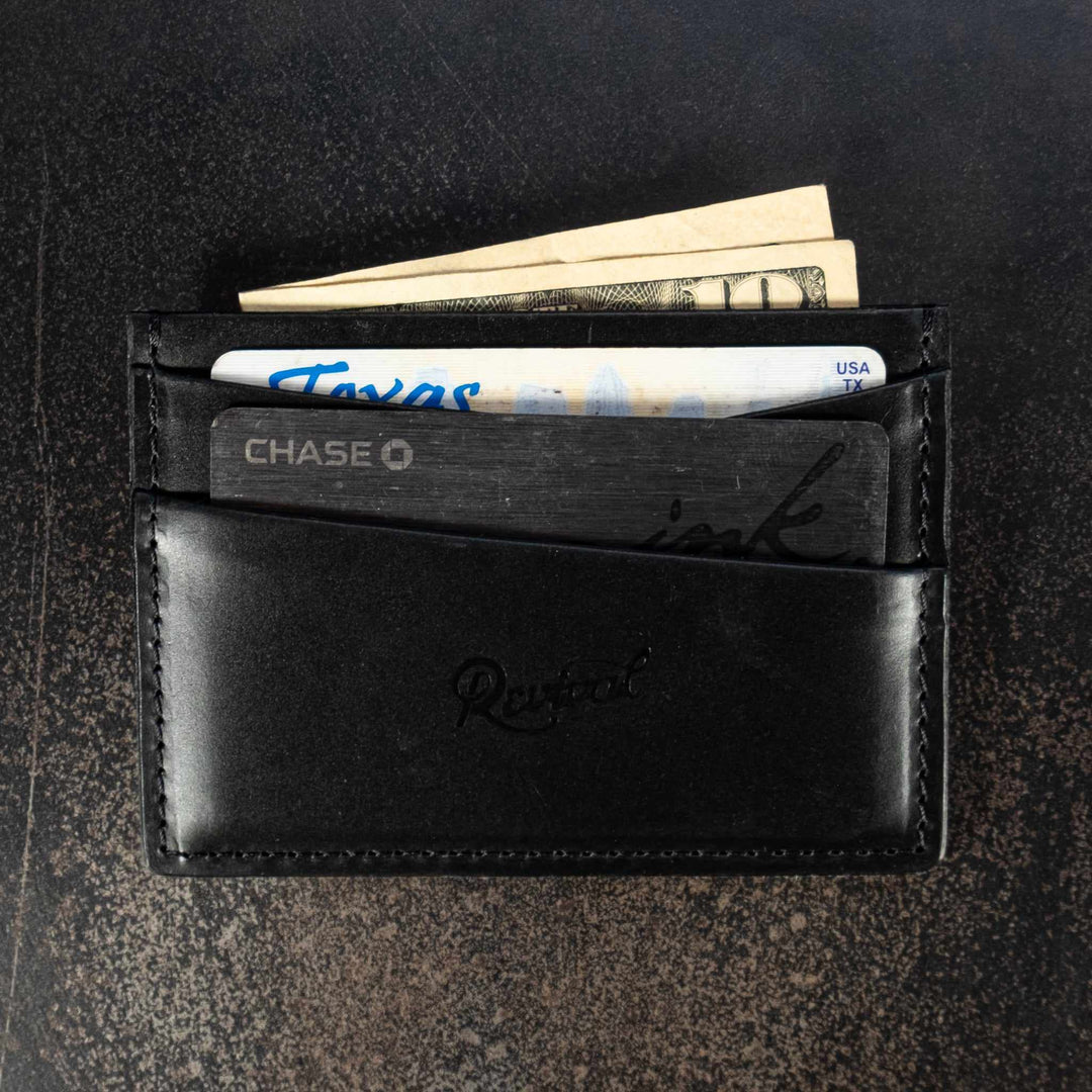 Van Horn Wallet Black Leather Card Holder Revival Cycles